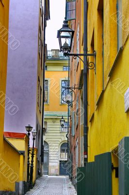 Gamla Stan,The Old Town in Stockholm, Sweden 