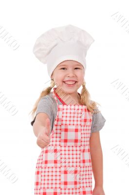 girl in chef`s hat
