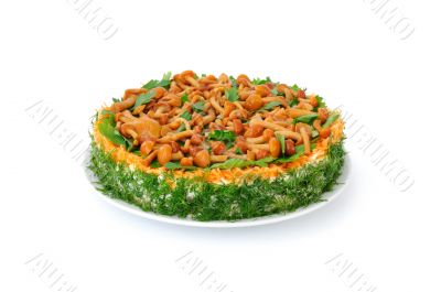 Vegetable cake `Mushroom clearing`