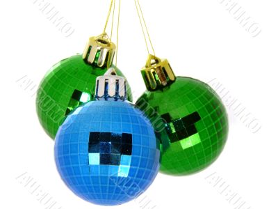 Christmas tree balls isolated on a white background 