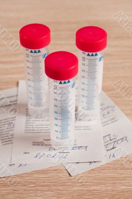 Sterile containers for medical tests Sterile containers for medical tests
