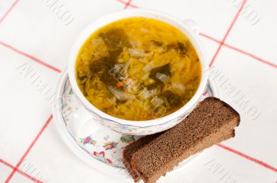 Russian national dish - Sauerkraut Soup