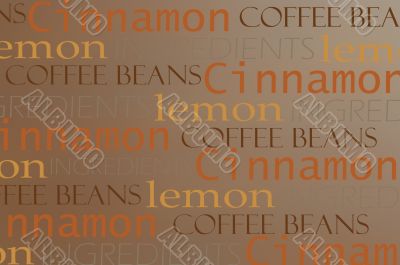 Coffee words background