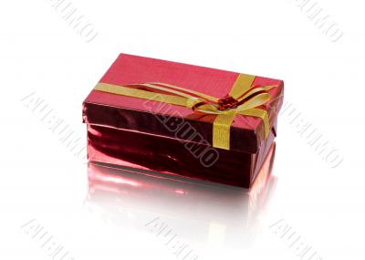 Red Gift Box on white background