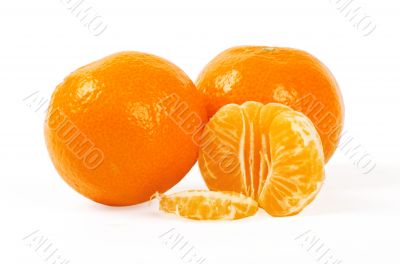 Mandarin isolated on white background