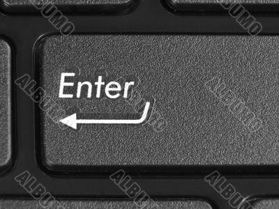 Macro photo of a key of enter