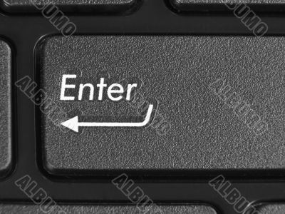 Macro photo of a key of enter Macro photo of a key of enter