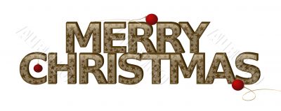 3D Merry Christmas with Gold Stars and Red Ornaments 3D Merry Christmas with Gold Stars and Red Ornaments