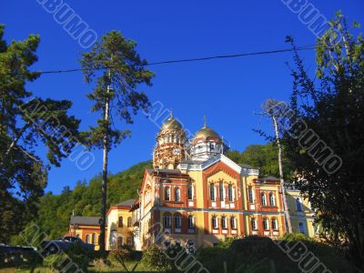 New Aphon monastery. Orthodox church. Abkhazia republic