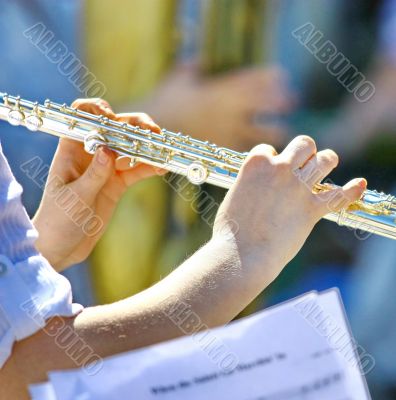  Musician playing the flute