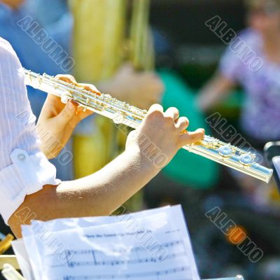  Musician playing the flute