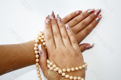 care for sensuality woman nails