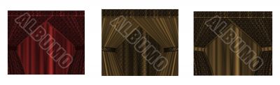 Three Sets of Animal Print Drapes