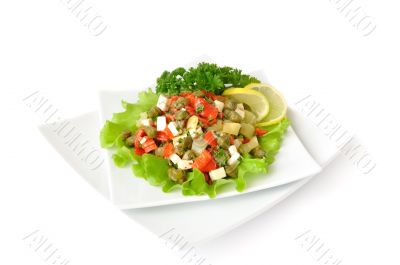Salad with peppers and capers Salad with peppers and capers