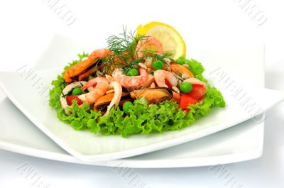 Salad `seafood mix`