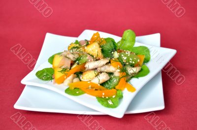 salad vegetables and arugula salad vegetables and arugula