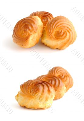 Eclairs on a white background Eclairs on a white background