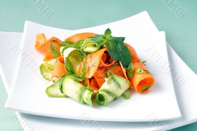 Zucchini salad with carrots Zucchini salad with carrots