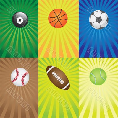 Set of balls for sport games. Set of balls for sport games.