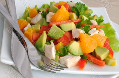 chicken salad with avocado