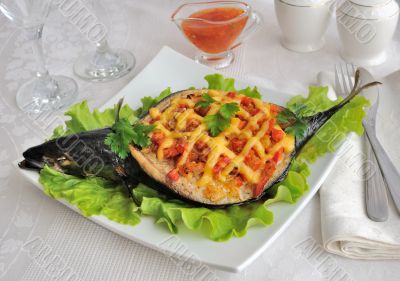 Mackerel stuffed with vegetables Mackerel stuffed with vegetables