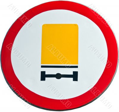 road sign prohibiting truck