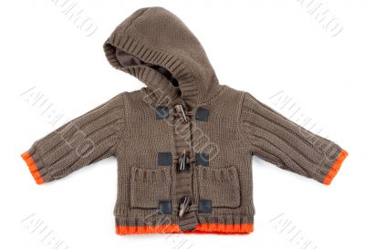 Brown Children`s knitted sweater
