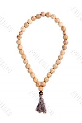 Wooden beads isolated