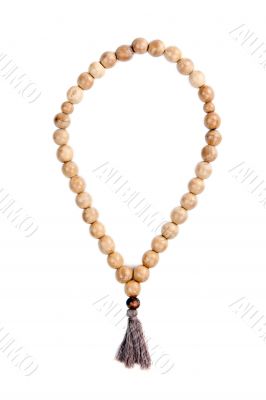 Wooden beads isolated Wooden beads isolated
