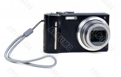 black camera with sliding lens