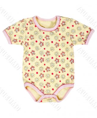 Children`s T-shirt in yellow floral pattern