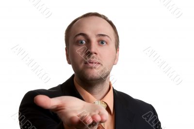 unshaven businessman