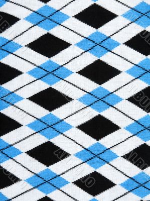 Background from knitted plaid fabrics