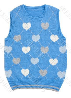 baby blue knitted vest