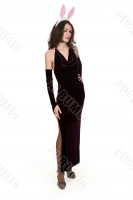 girl with rabbit ears