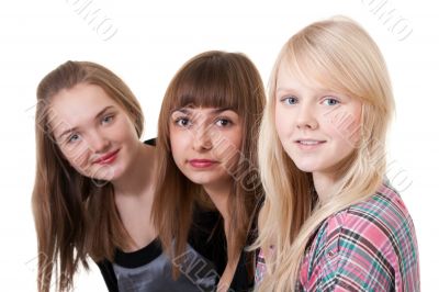 portrait of three girls