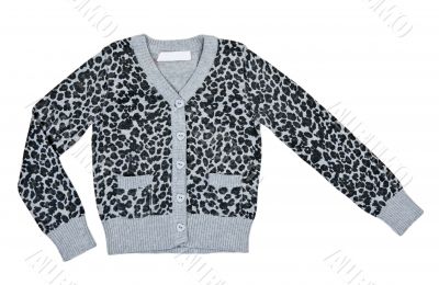 gray mottled sweater