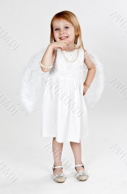 little girl with wings