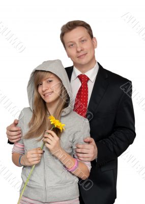 Dad with a teenage daughter