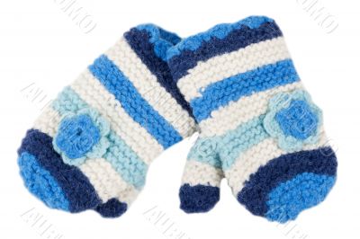 Warm knit gloves