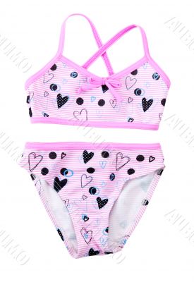 Children colored swimsuit