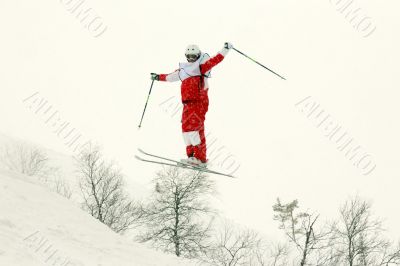 skier flip in the air
