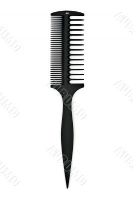 black plastic comb-sided