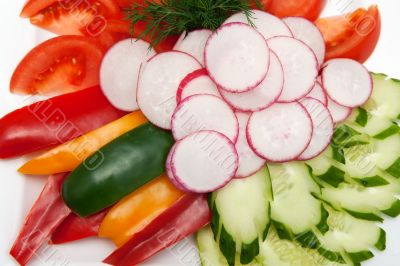 vegetables sliced 