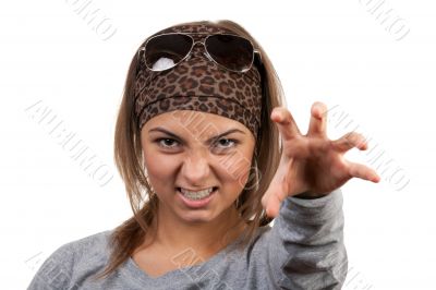 portrait of a girl with glasses