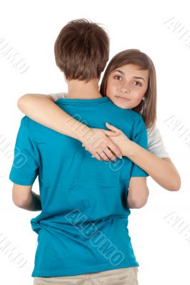 girl hugging guy
