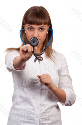 beautiful young woman doctor