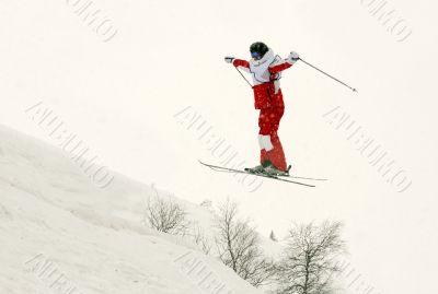 skier flip in the air