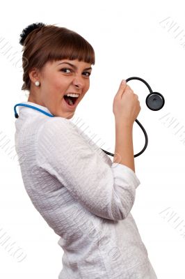 beautiful young woman doctor