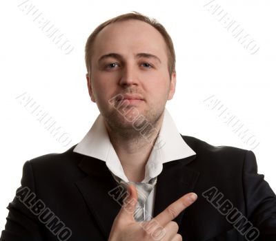 disheveled businessman